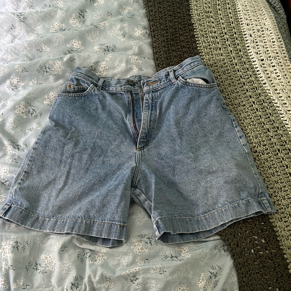 L.L. Bean Vintage Jean Shorts Women Size 14 Blue High-Rise